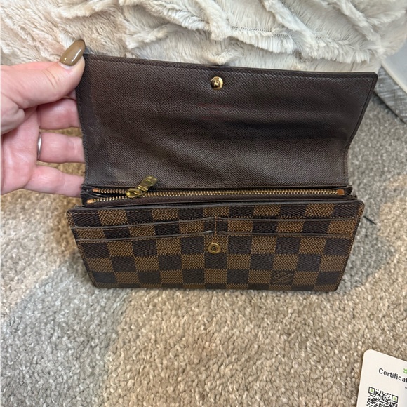 Louis Vuitton Damier Ebene Wallet on Chain with Gold Chain Strap - Picture 3 of 15